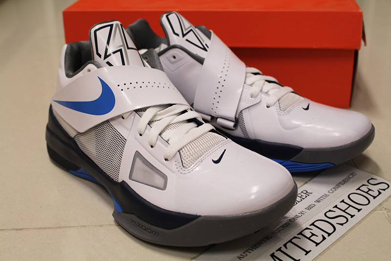 NIKE ZOOM KD IV 4 OKC HOME WHITE PHOTO BLUE 473679-100 nerf