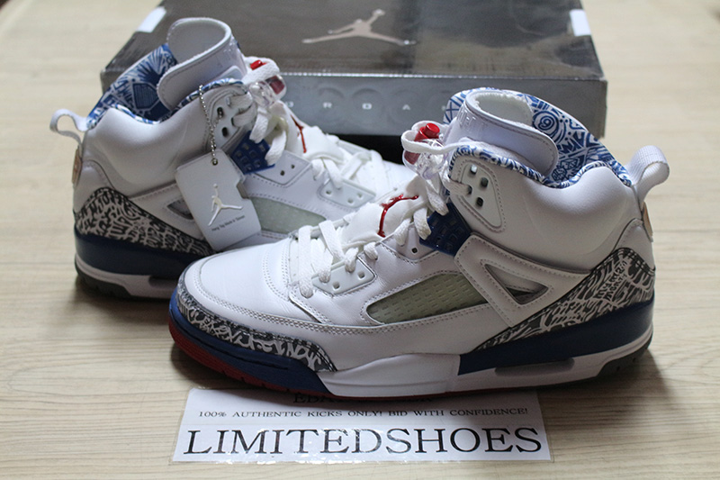 jordan spizike blue and white