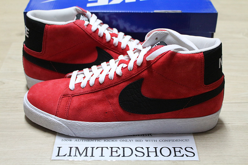 nike blazer black and red