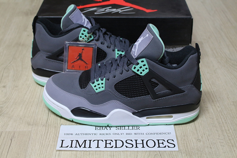 jordan 4 grey and green