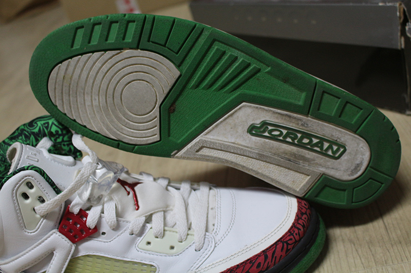 2006 NIKE JORDAN SPIZIKE WHITE RED COOL GREY GREEN 315371
