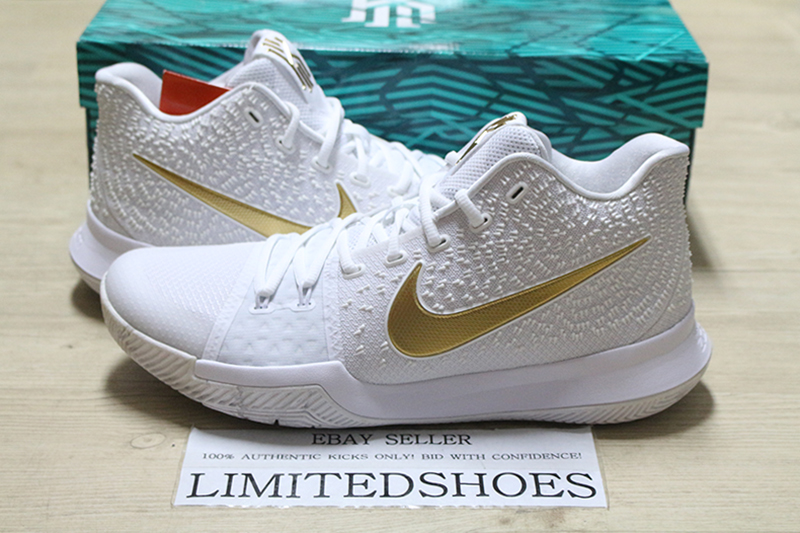 nike kyrie 3 white and gold