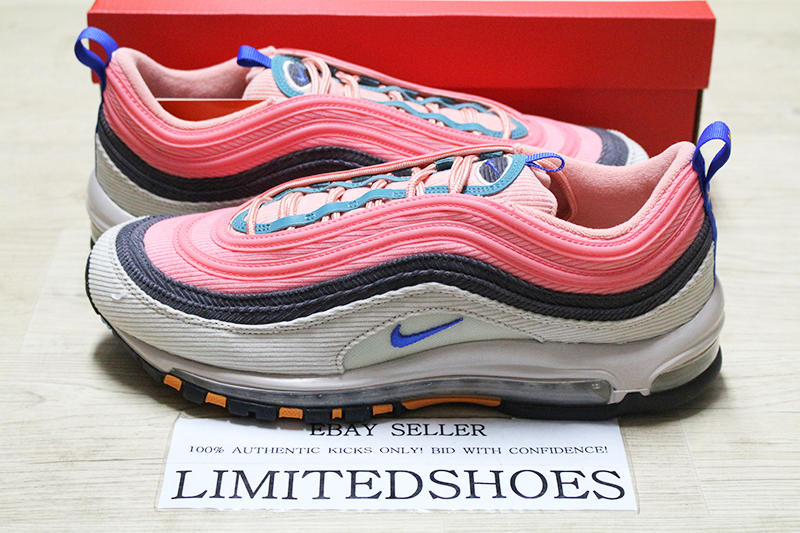 NIKE AIR MAX 97 CORDUROY PACK PINK DESERT SAND RACER BLUE GREY CQ7512-046  MENS | eBay