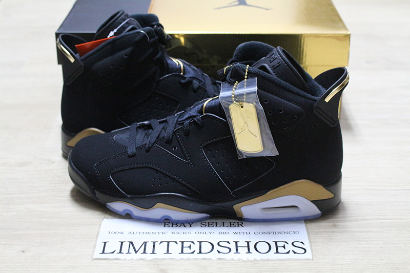air jordan 6 retro black metallic gold