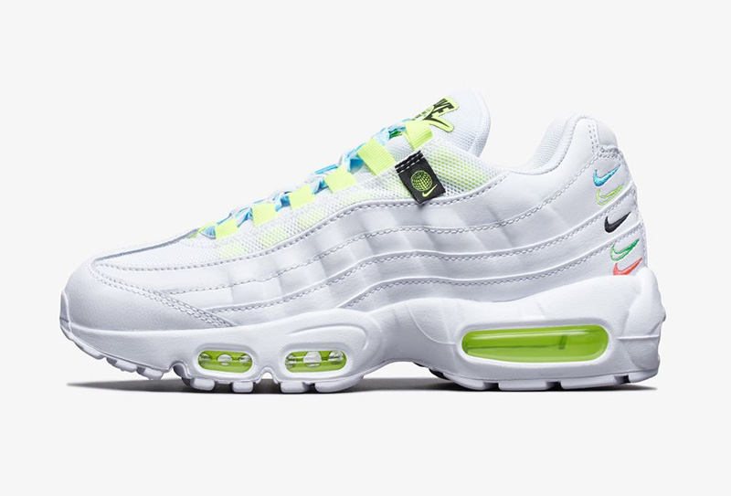 air max 95 trainers white blue fury volt black