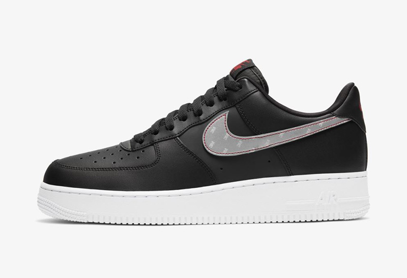 air force 1 black and silver