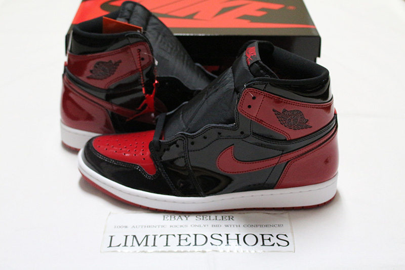 Jordan 1 Retro High OG Patent Bred Men's - 555088-063 - US