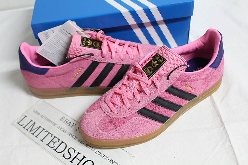 W Adidas Gazelle Indoor Bliss Pink Purple Black IE7002 Women W Adidas Gazelle Indoor Bliss Pink Purple Black IE7002 Women